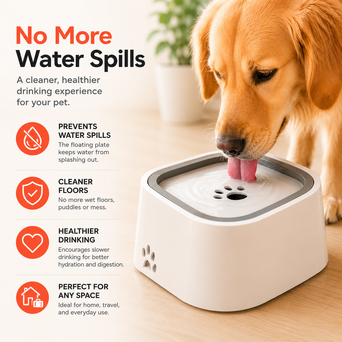 Besties™ Splash-Free Water Bowl