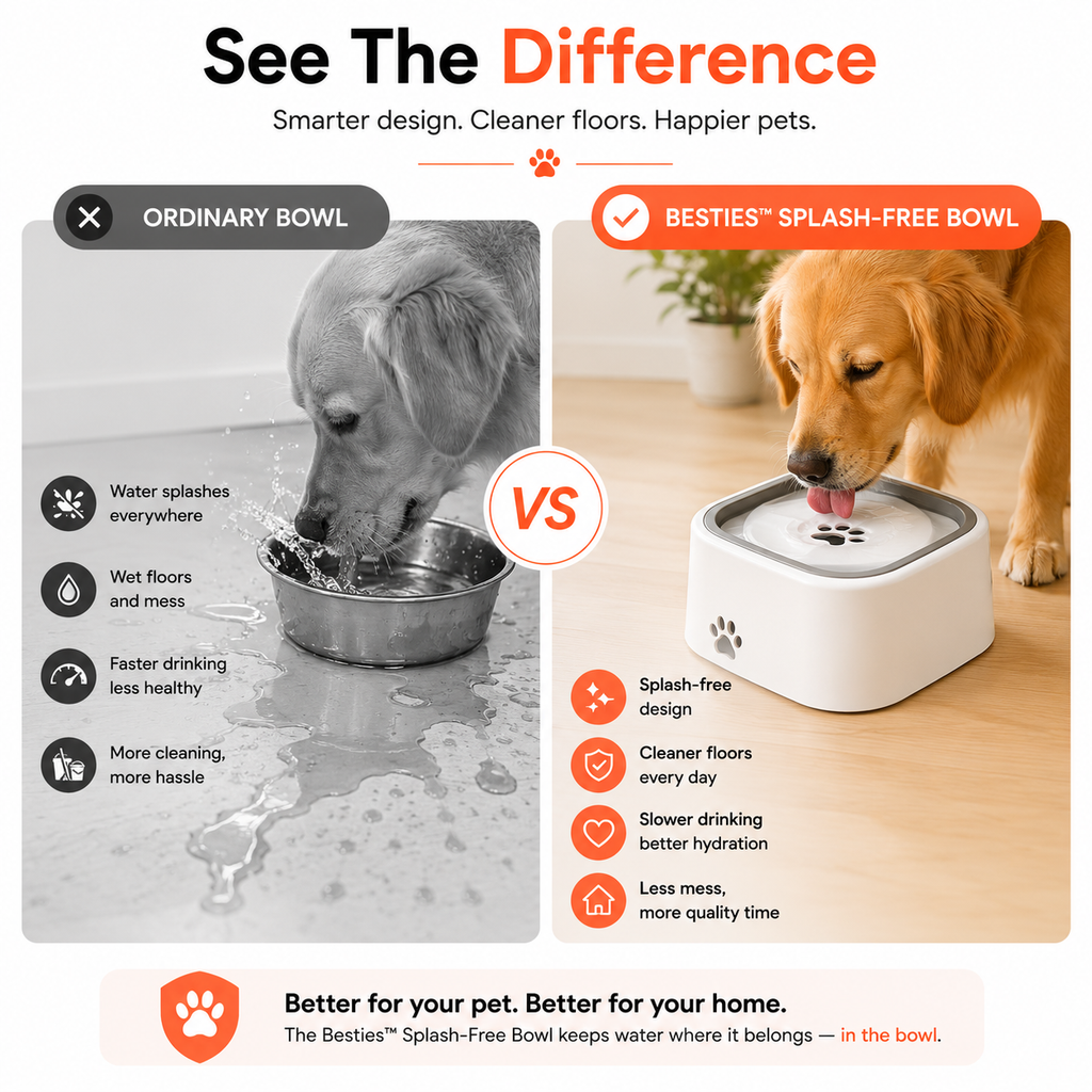 Besties™ Splash-Free Water Bowl